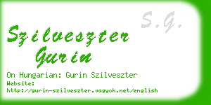 szilveszter gurin business card